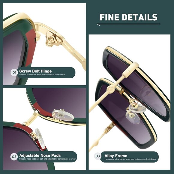 Oversized Big Fashion Sunglasses For Women Irregular Fashion Shades - Picture 3 of 6